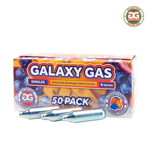 GALAXY GAS INFUSION N20 8G CREAM CHARGER CANISTERS 50CT/12PK (FOOD PURPOSE ONLY)